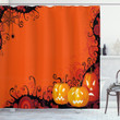 Halloween Pumpkins Smile Printed Shower Curtain Bathroom Decor