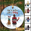 Citybarks [Decorative Ornaments] Christmas Ugly Sweater Woman And Dog