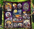 Jack Skellington And Sally From Halloween Town V21 Fleece Quilt Blanket Personalized Customized Home Bedroom Decor Gift