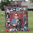 Elton John Quilt Blanket Gifts For Fans Birthday Christmas Music Gifts V2