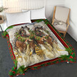 Horse Throw Blanket - Horse Christmas Blanket - Horse Christmas Presents Quilt Blanket
