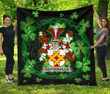 Netterville Or Netterfield Ireland Irish Celtic Shamrock Knot Circle Quilt Blanket