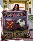 West Ham United F.C Quilt Blanket Ha0411 Fan Made