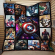Captain America Fleece Quilt Blanket Personalized Customized Home Bedroom Decor Gift