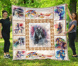Horse Watercolor Premium Quilt Blanket – Quilt
