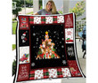 Beagles Tree Xmas Premium Quilt Blanket Size Throw, Twin, Queen, King, Super King