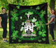 Tighe Or O'Teague Ireland Irish Celtic Shamrock Knot Circle Quilt Blanket