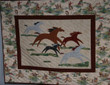 Horses Race Quilt Blanket
