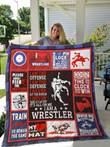 Wrestling Quilt Blanket