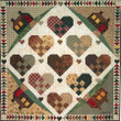 Hearts At Home Quilt Blanket
