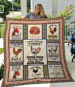 Chicken I'M Sorry I Was Thinking About Chicken Again Quilt Blanket Great Customized Blanket Gifts For Birthday Christmas Thanksgiving