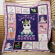 Unicorn Be A Unicorn In A Field Of Horses Quilt Blanket Great Customized Gifts For Birthday Christmas Thanksgiving Perfect Gifts For Unicorn Lover