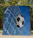 Soccer Ball Kicked Into The Back Of A Goal Summer Quilt Blanket