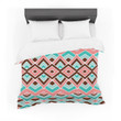 Pom Graphic Design "Eclectic" Peach Teal Cotton3D Customize Bedding Set Duvet Cover SetBedroom Set Bedlinen