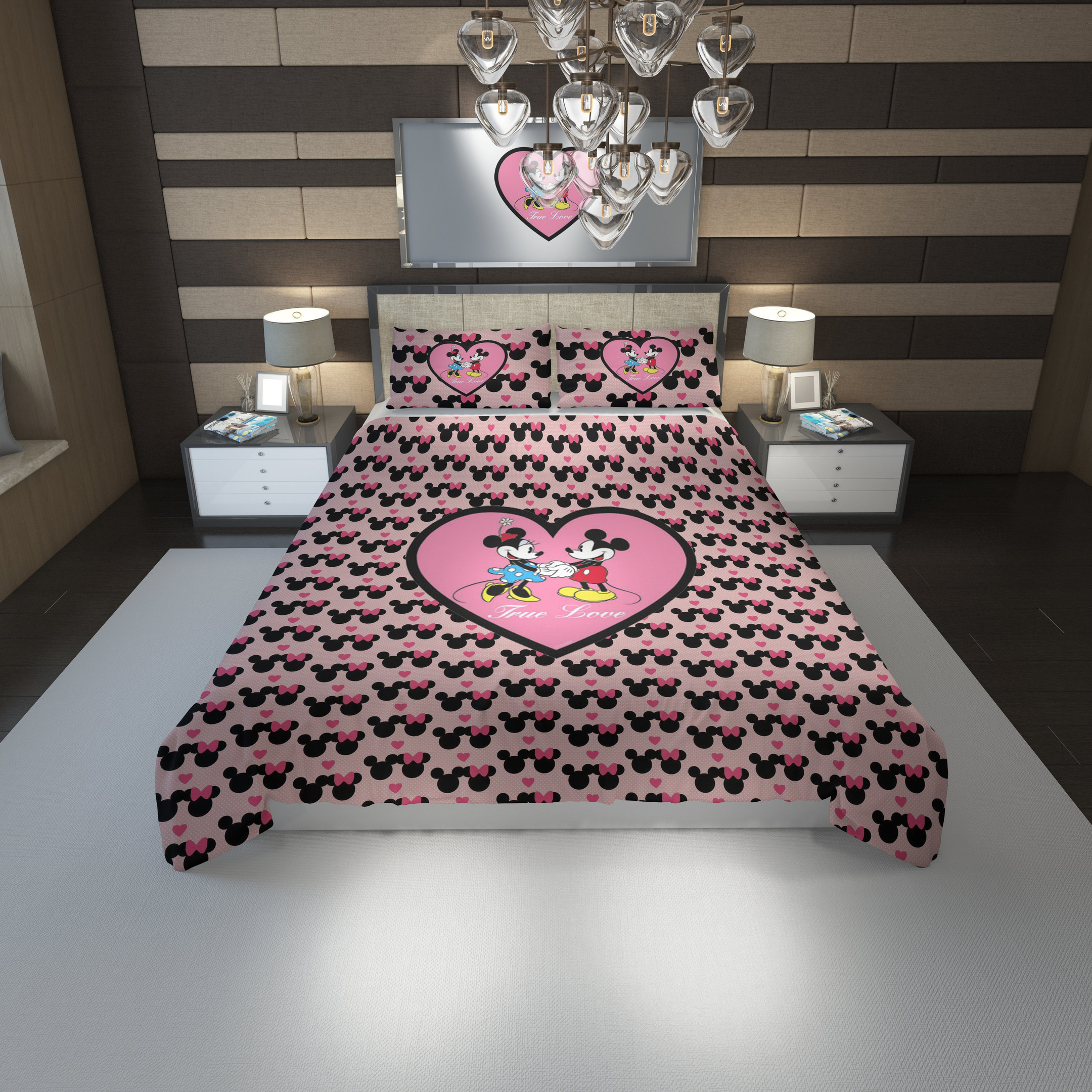 Disney - Mickey And Minnie Custom Bedding Set #2 (Duvet Cover & Pillowcases)
