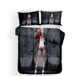 Harleen Quinzel Harley Quinn Suicide Squad Theme Pattern Printed Bedding 3Pcs Bed Set