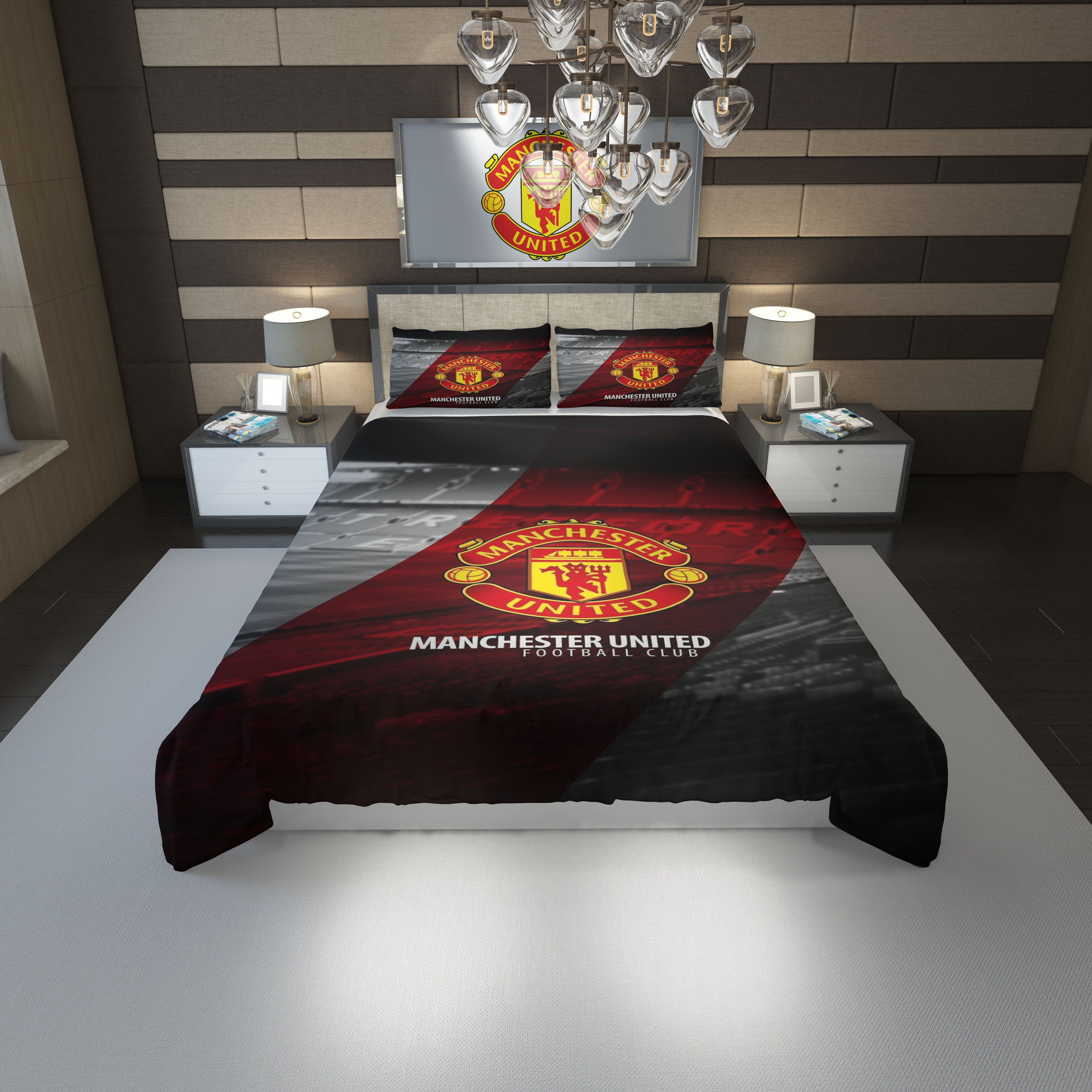 Manchester United Fc Football Club Bedding Set Duvet Cover