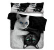 Black White Cat Clm2510034B Bedding Sets