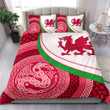 Welsh Cymru Dragon With Celtic Knot Comforter Happy St.Patricks Day Bedding Sets | 100% Polyester | 3 Piece | King Queen Size | Bs1233