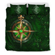 Irish Compass & Shamrock Happy St.Patricks Day Bedding Sets | 100% Polyester | 3 Piece | King Queen Size | Bs1245