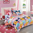 Disney Blue Striped Tusm Bedding Sets Bedroom Decor  Boys Girls Duvet Cover Pillowcases Free Flatsheet 3/4Pcs