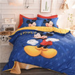 Disney Cartoon Royal Blue Mickey Mouse Boys Girls Cotton Kids Bedding Set Duvet Cover Bed Sheet Pillow Cases Twin Double Queen