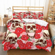 Custom Rose Sugar Skull Bedding Set Gothic Duvet Cover Pillowcase Home Decor Microfiber Bed Linen Set 2/3 Piece For Teens Adult