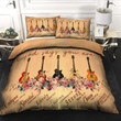  Guitar Bedding Set Quilt Fleece Blanket W020903