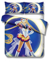 2/3 Piece Anime Sailor Moon Bedding Set Microfiber Girl Duvet Cover With Pillowcase Cartoon Home Bed Linen Set Single Double