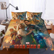 2/3Pcs Super Hero Character Print Duvet Cover Set Iron Man Bedding Sets Pillowcase Single Double Full Queen Size Home Textiles