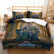 Microfiber Duvet Cover Set 3D Print Techara Brown Blue Bedding Set 2/3Pcs Black Panther Bed Linen Set With Pillowcase Bedclothes