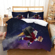 Merry Christmas Bedding Set Santa Claus Galaxy 3D Printed Microfiber Kid Home Duvet Cover Set With Pillow Sham For Holiday Gift