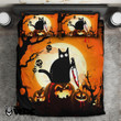 Thevitic™ Halloween Black Cat Pumpkin Bedding Set 04472