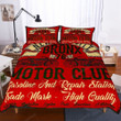 Motor Bedding Set Teens 100% Microfiber Bronx Motor Club New York City 3D Printed Red Duvet Cover Set 2/3 Piece With Pillowcase