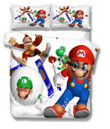 Cartoon Mario Game Character Kid Bed Linen Set 2/3Pcs Au/Us/Eu Size Microfiber Bedding Set With Pillowcase Soft Duvet Cover Set