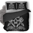 Skull Gun And Roses Duvet Cover Bedding Set