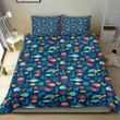 Ocean Pattern Quilt Bedding - Duvet Cover And Pillowcase Set