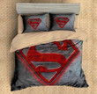 Customize Superman 3Pcs Duvet Cover Set Bedding Set Flat Sheet Pillowcases Bedlinen