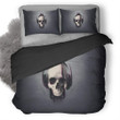 Skull Glitch Duvet Cover Bedding Set