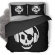 Pirate Skull Headphones Duvet Cover Bedding Set