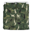 Cute Cats Camouflage Bedding Set All Over Prints