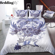 Purple Skull Flower Clh1410275B Bedding Sets
