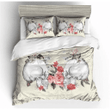Face To Face Skull Flowers Bedding Set Iypa