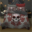 Skull Red Flowers Bedding Set Iylc