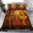 King And Queen Ancient Egypt Golden Polyester Bedding Set Xxyb