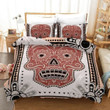 Skull Cotton Bed Sheets Spread Comforter Duvet Cover Bedding Set Iyr