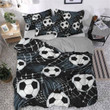 Soccer Ball On Goal Black Art Bedding Set Bedroom Decor