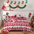 Red White Snowflake Christmas Dtc Bedding Setmo