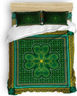 St Patricks Day Retro Clover Pattern Bedding Set All Over Prints