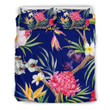 Watercolor Tropical Flower Bedding Set All Over Prints
